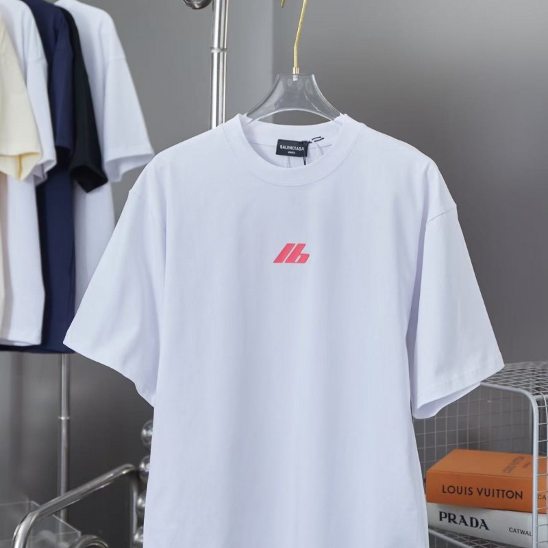 Ba*len*cia*ga SpringSummer new fur patch frog glue logo hot stamping T-shirt