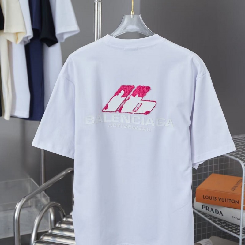 Ba*len*cia*ga SpringSummer new fur patch frog glue logo hot stamping T-shirt