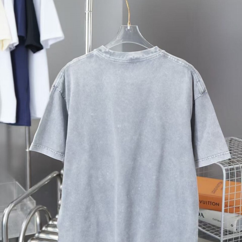 Ba*len*cia*ga SpringSummer New Joint Lettering Distressed Graffiti Printed T-shirt