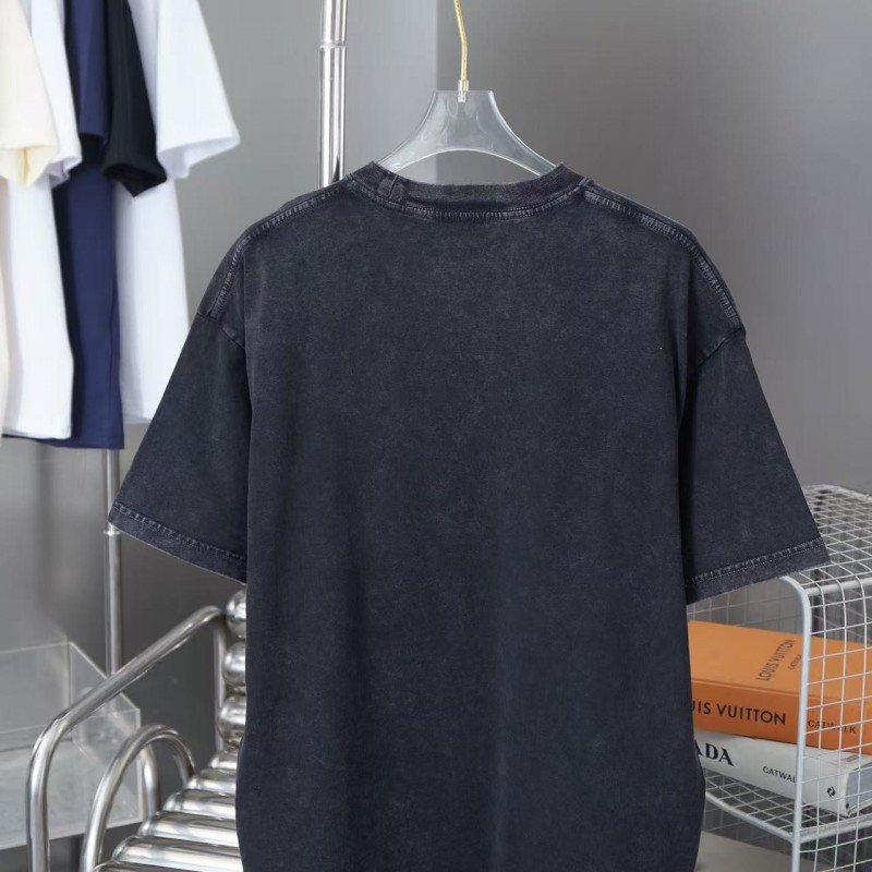 Ba*len*cia*ga SpringSummer New Joint Lettering Distressed Graffiti Printed T-shirt