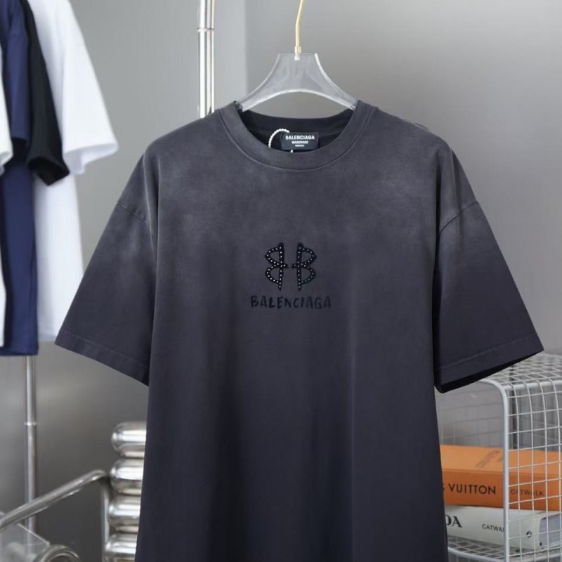 ba*len*cia*ga springsummer new suede bb + hot Di*m*nd t-shirt