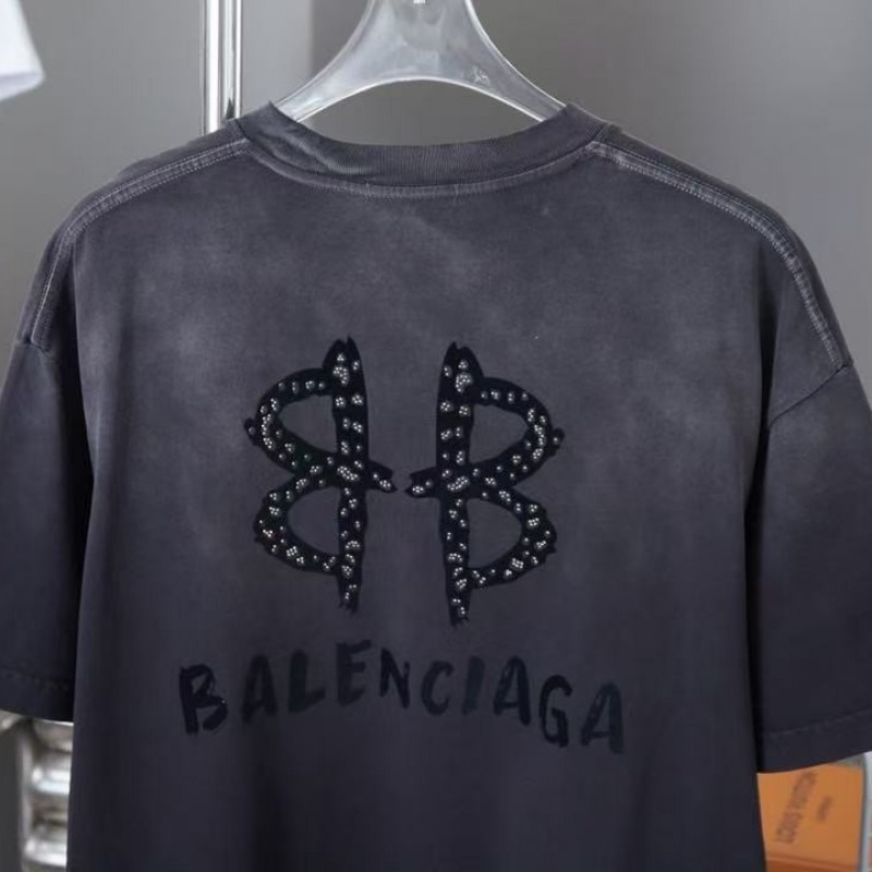 ba*len*cia*ga springsummer new suede bb + hot Di*m*nd t-shirt