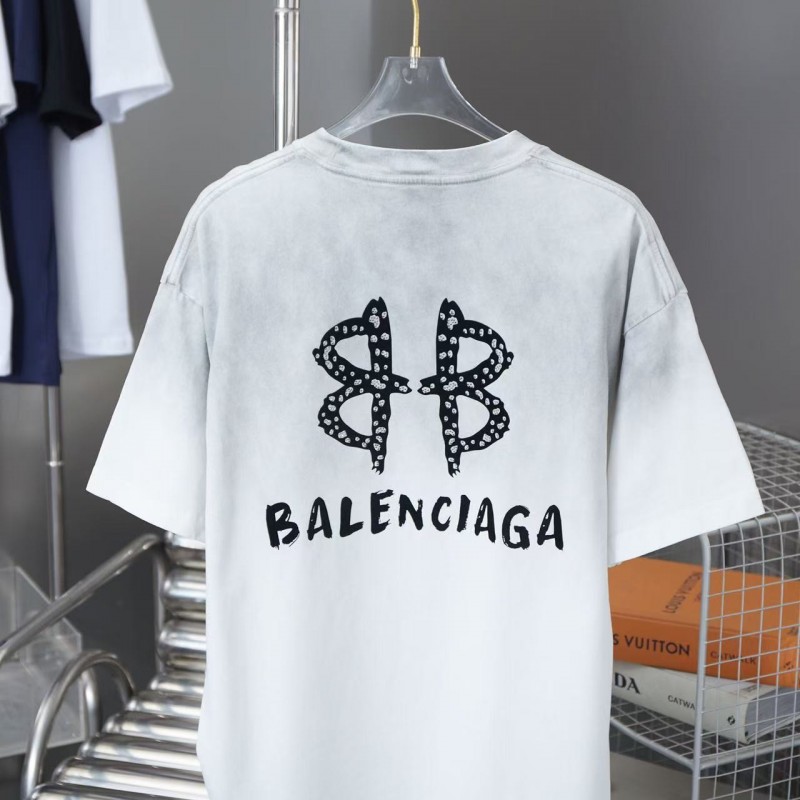 ba*len*cia*ga springsummer new suede bb + hot Di*m*nd t-shirt