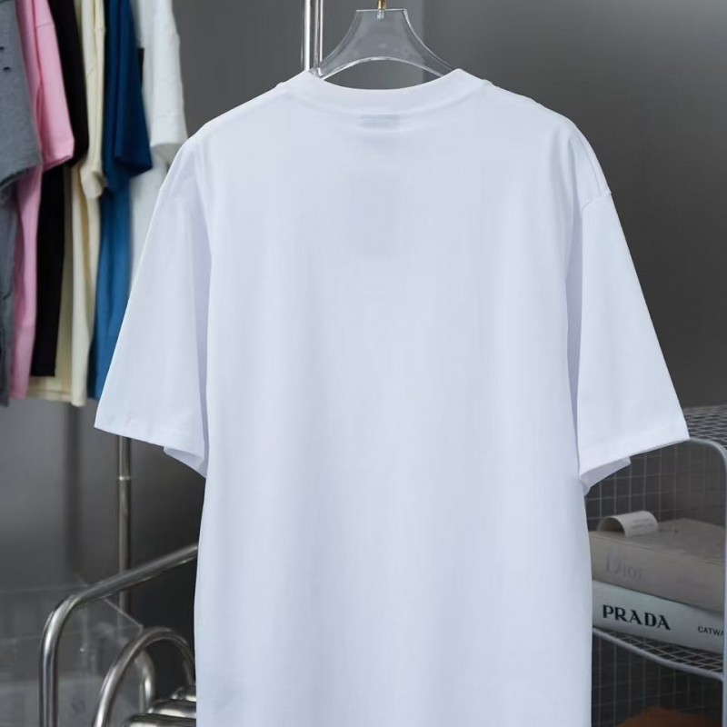 Ba*len*cia*ga SpringSummer New Flocked Letter Logo Printed T-shirt