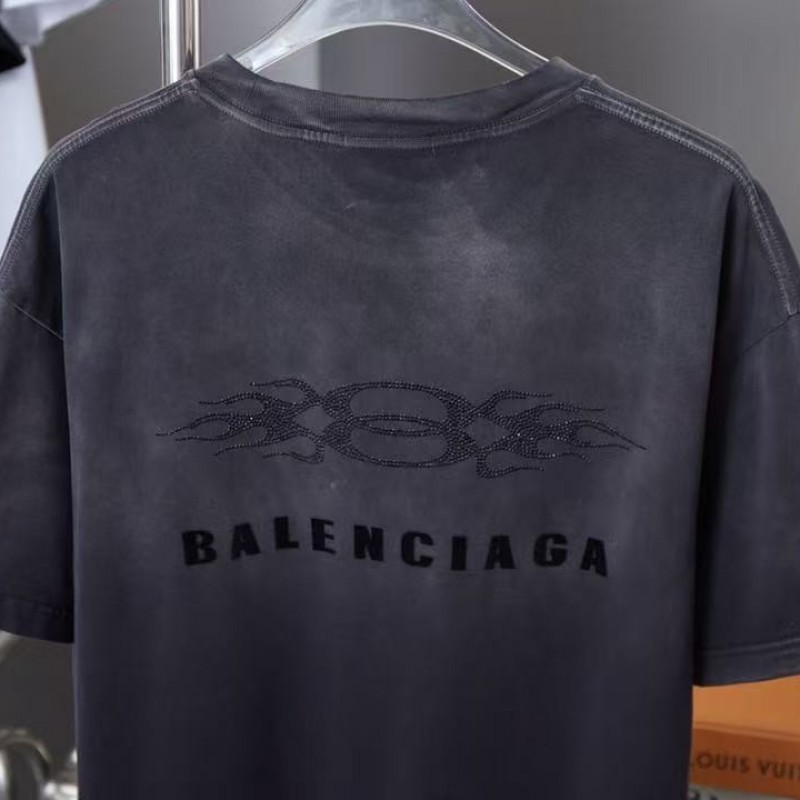 ba*len*cia*ga springsummer new flame hot Di*m*nd t-shirt