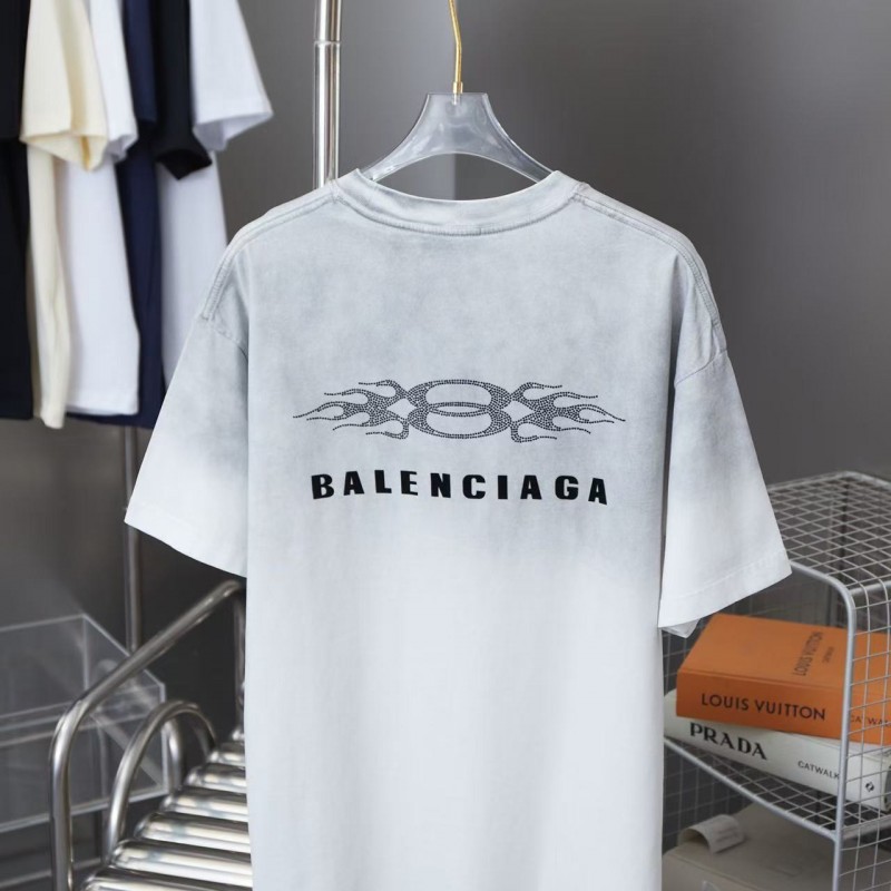 ba*len*cia*ga springsummer new flame hot Di*m*nd t-shirt