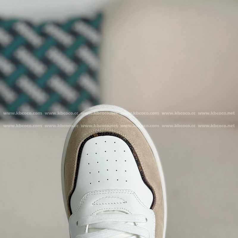 L0*is V*t0n Leather dark concave printed board shoes