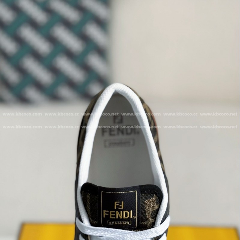 F**di cowhide casual low-top plank shoes