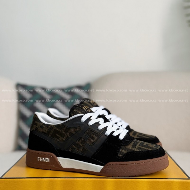 F**di cowhide casual low-top plank shoes