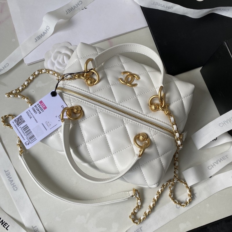 Ch*el 23A Premium Handmade Sheepskin Portable Lunch Box Bag AS4201, Top Quality Size: 17 * 21 * 5.5