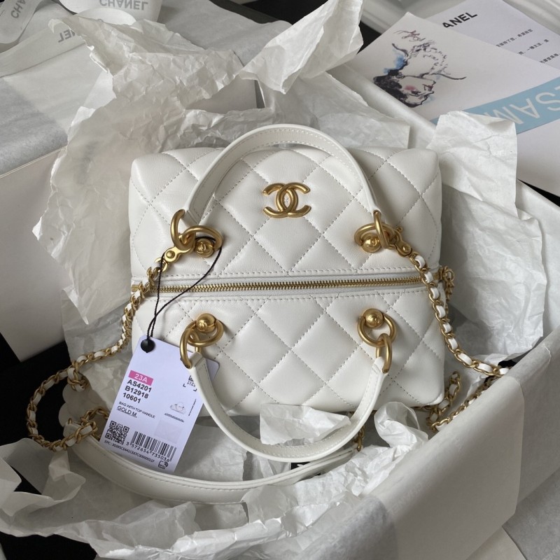 Ch*el 23A Premium Handmade Sheepskin Portable Lunch Box Bag AS4201, Top Quality Size: 17 * 21 * 5.5