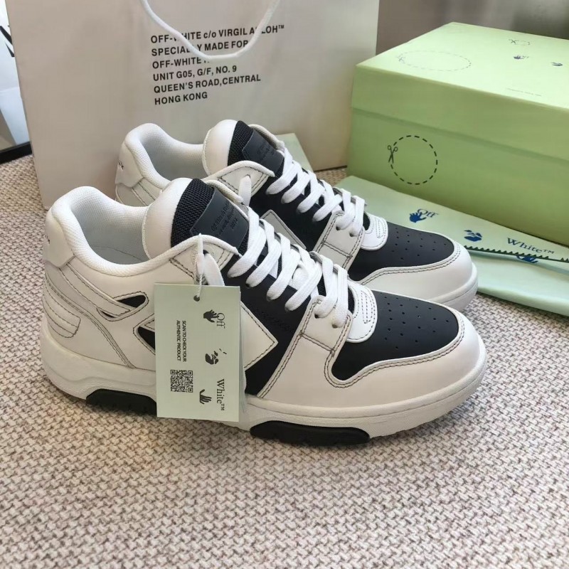 Off-White Out-Off-Office Leather  Black and white contrast Sneakers