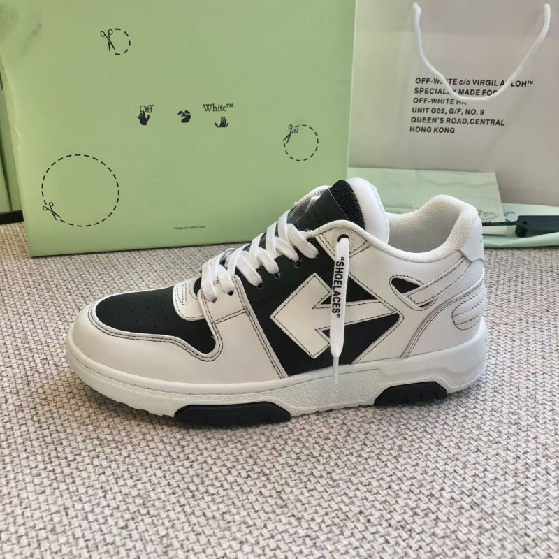 Off-White Out-Off-Office Leather  Black and white contrast Sneakers