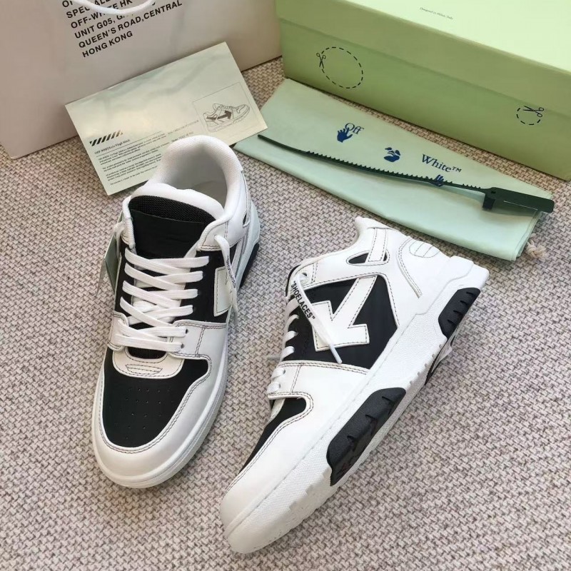 Off-White Out-Off-Office Leather  Black and white contrast Sneakers