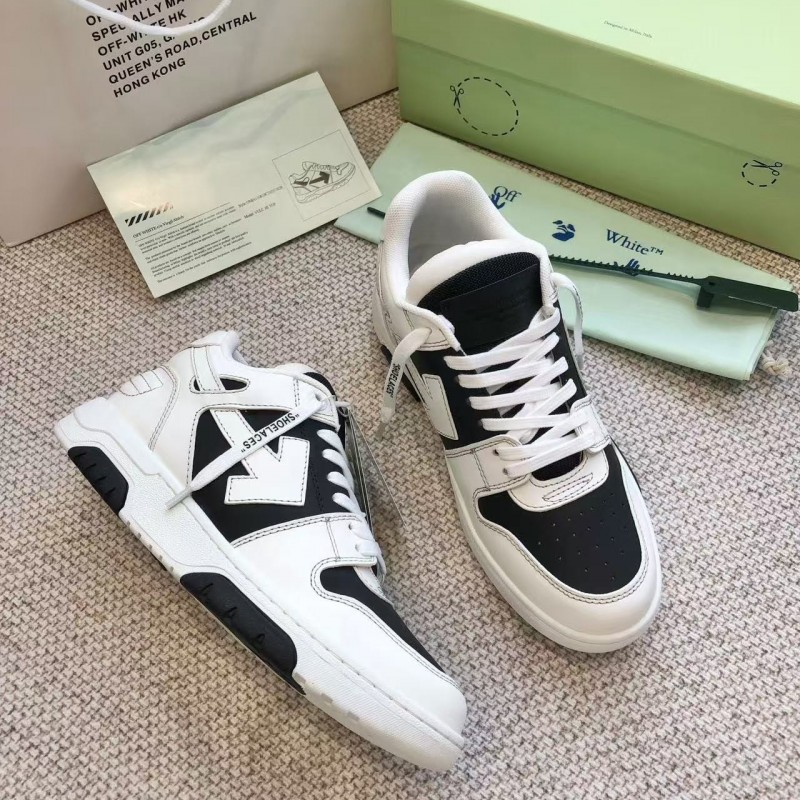 Off-White Out-Off-Office Leather Black and white contrast Sneakers
