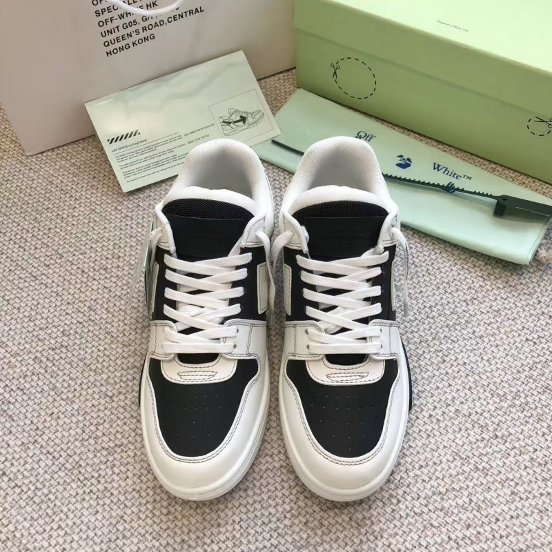 Off-White Out-Off-Office Leather  Black and white contrast Sneakers