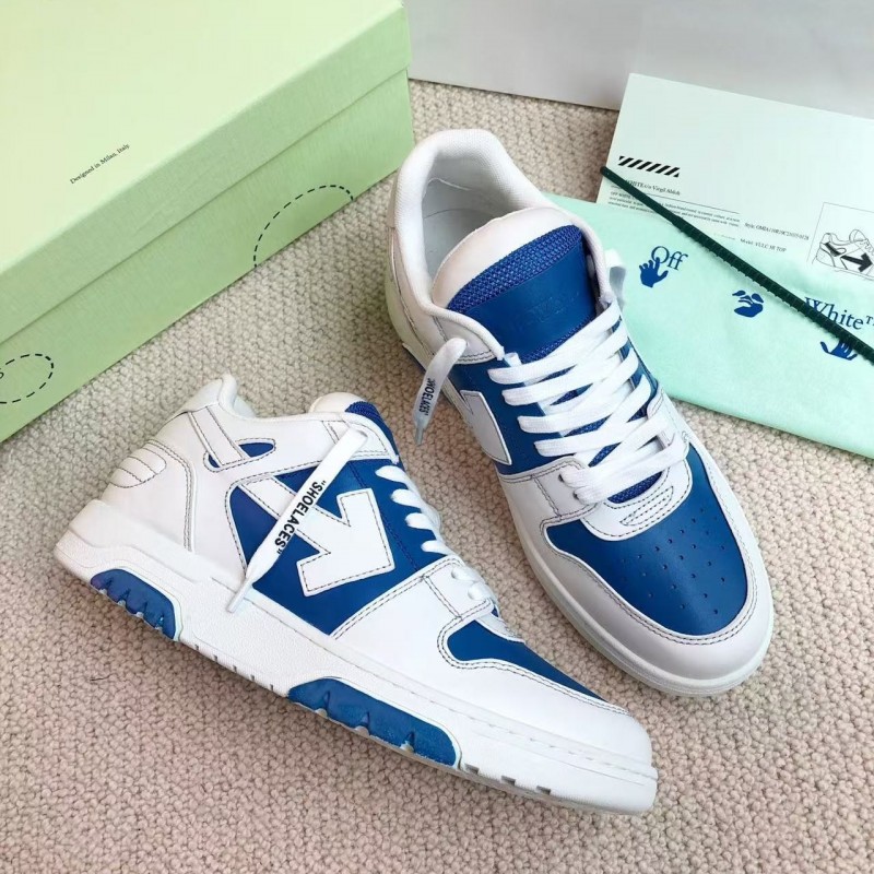 Off-White Blue Arrows Leather Sneakers