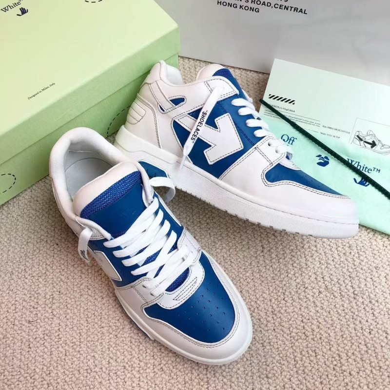 Off-White Blue Arrows Leather Sneakers