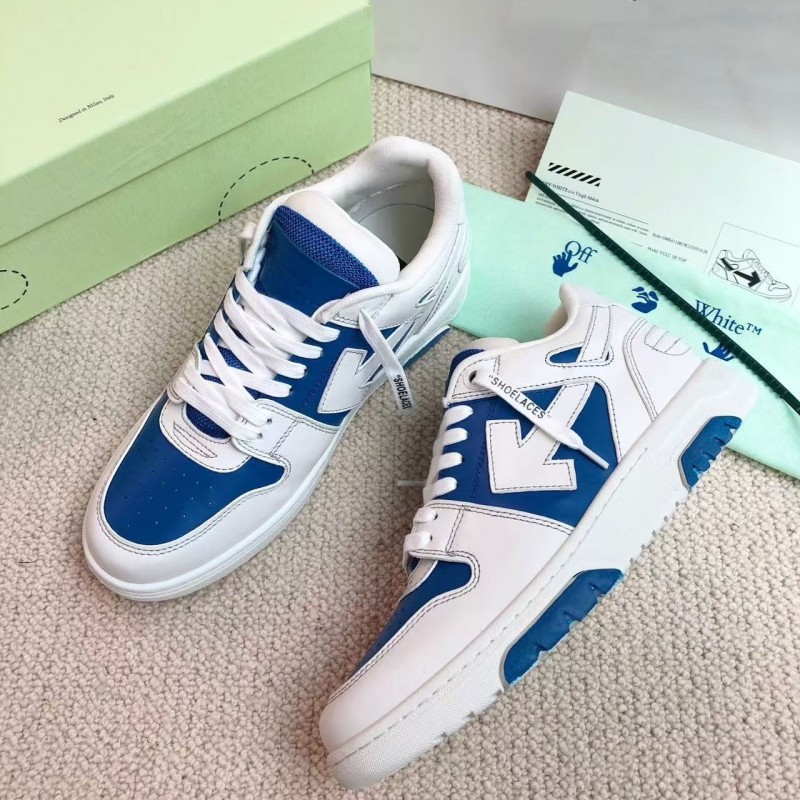 Off-White Blue Arrows Leather Sneakers