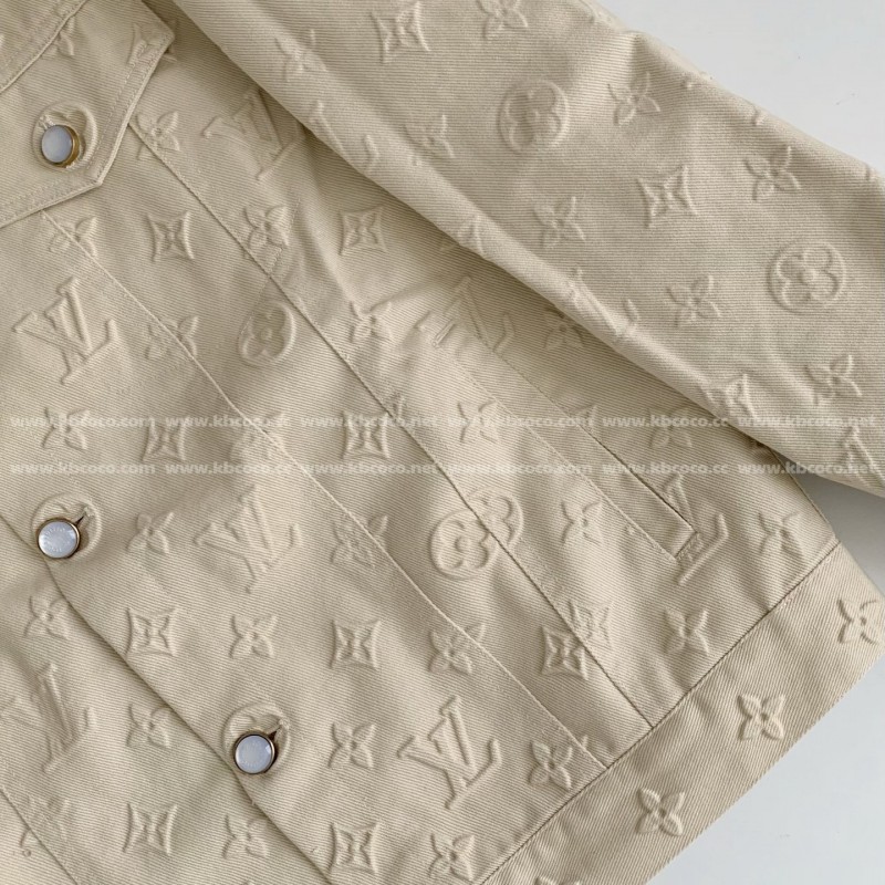 L0*is V*t0n Full-print cotton jacquard collarless jacket