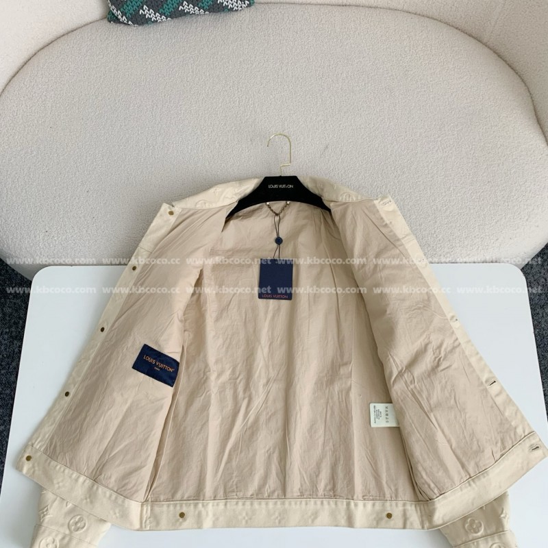 L0*is V*t0n Full-print cotton jacquard collarless jacket