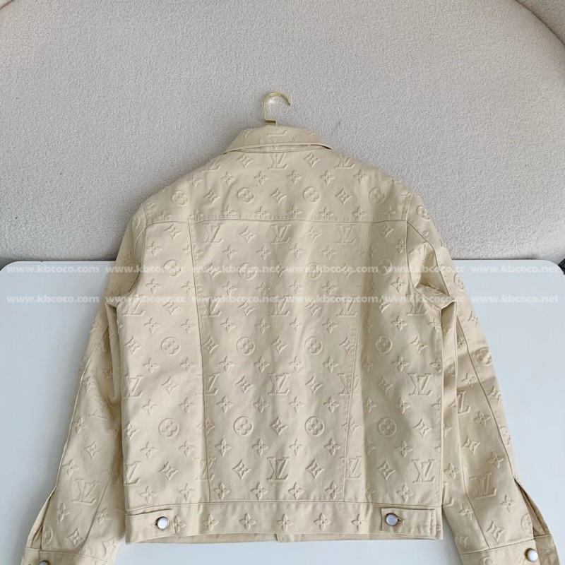 L0*is V*t0n Full-print cotton jacquard collarless jacket