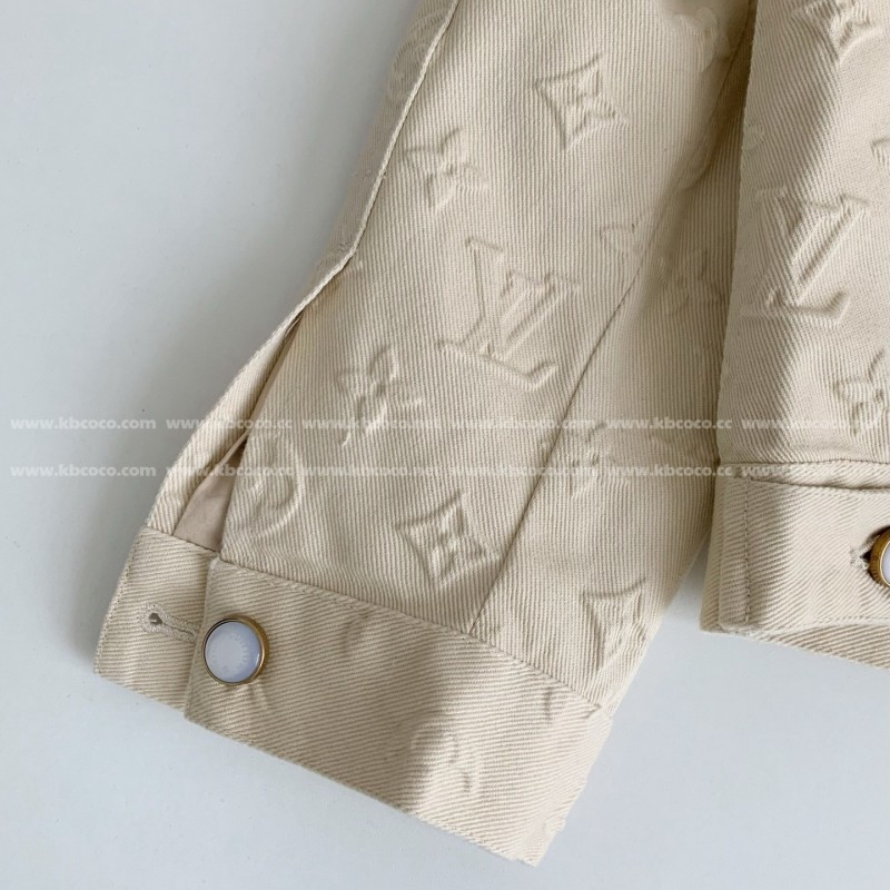 L0*is V*t0n Full-print cotton jacquard collarless jacket