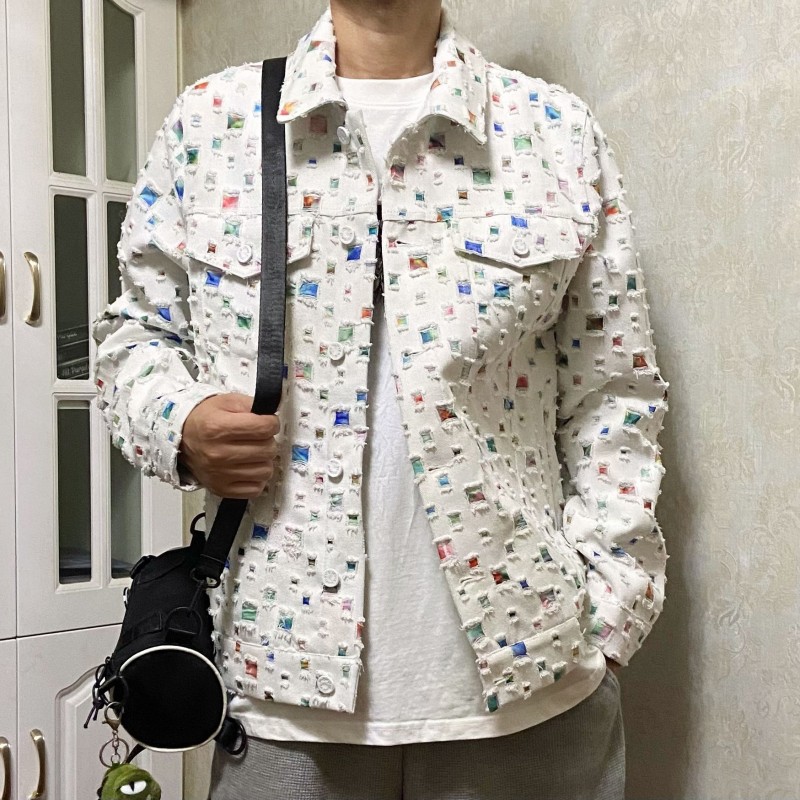 L0*is V*t0n Spring New Destroyed Denim Jacket