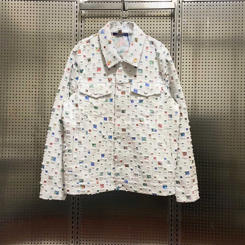 L0*is V*t0n Spring New Destroyed Denim Jacket