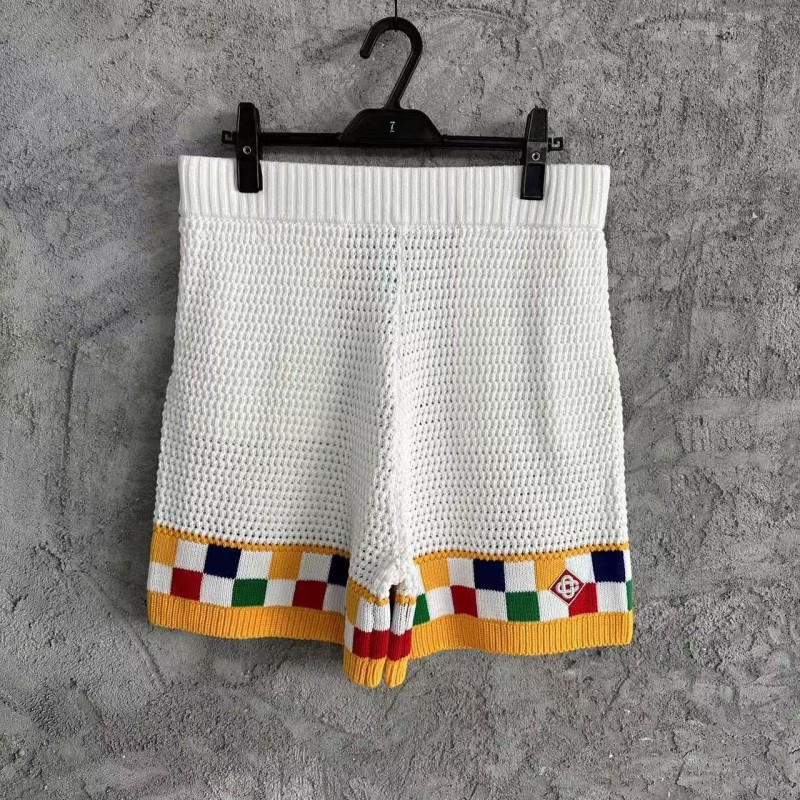 Casablanca cotton high density knit, woven shorts