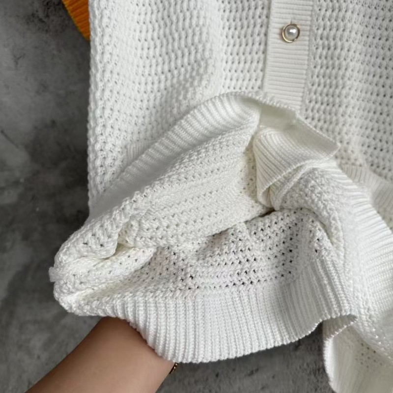 Casablanca cotton high density knit, woven plaid sweater T-shirt