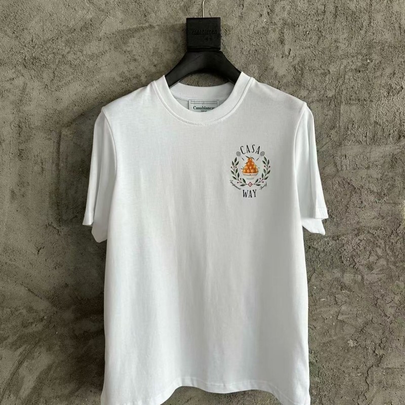 CASABLANCA SpringSummer Orange Graphic Print T-Shirt