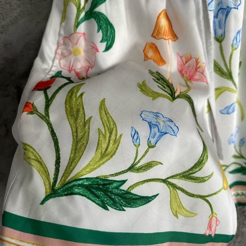 CASABLANCA SpringSummer Floral Silk Shorts