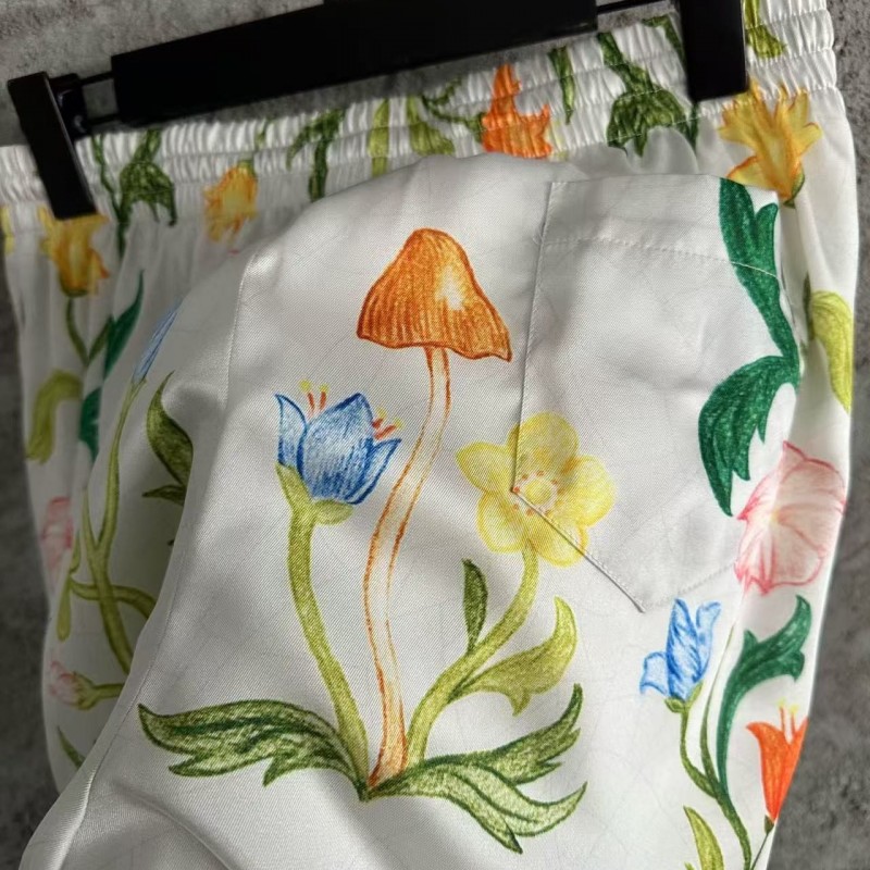 CASABLANCA SpringSummer Floral Silk Shorts