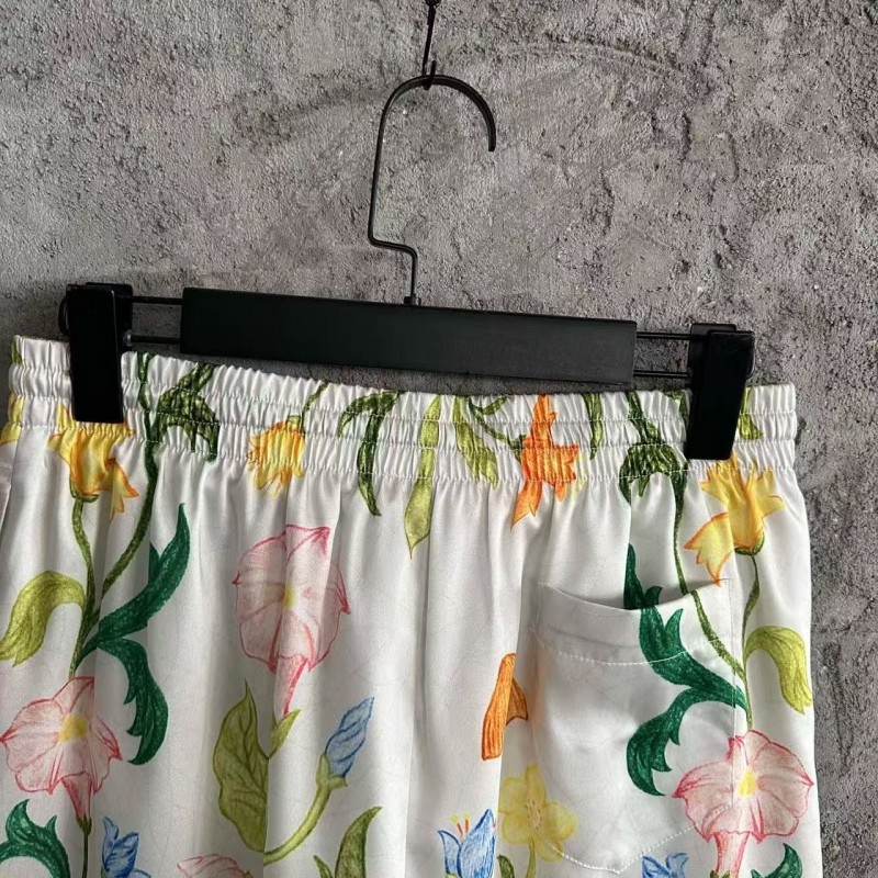CASABLANCA SpringSummer Floral Silk Shorts