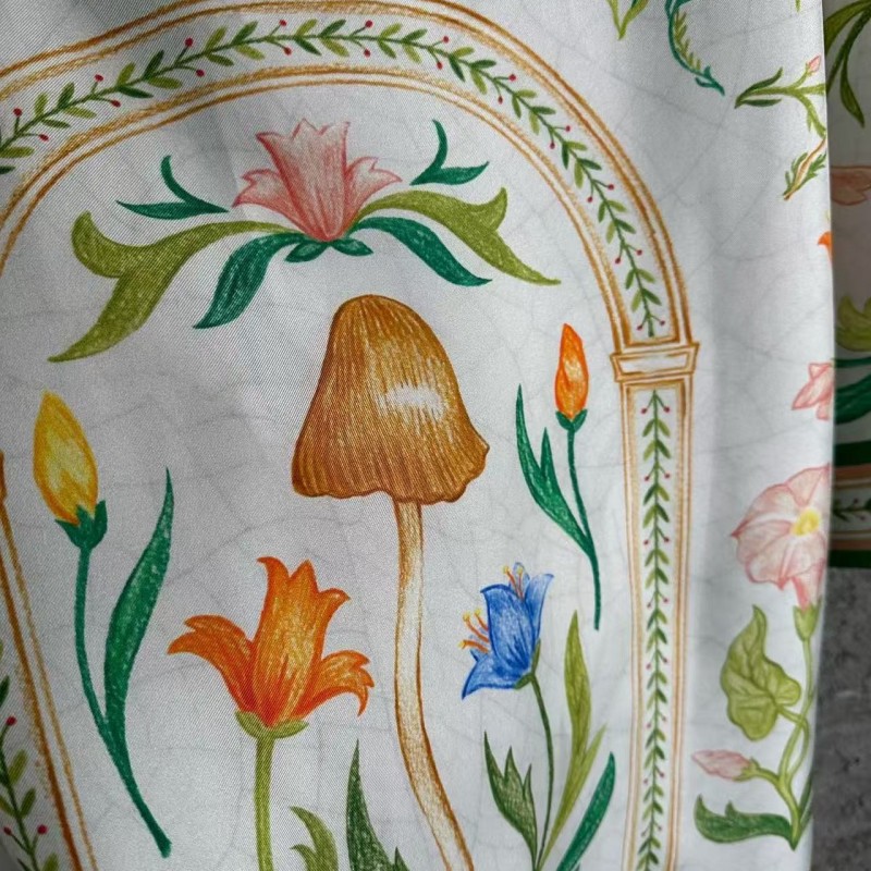 CASABLANCA SpringSummer Floral Pattern Silk T-Shirt