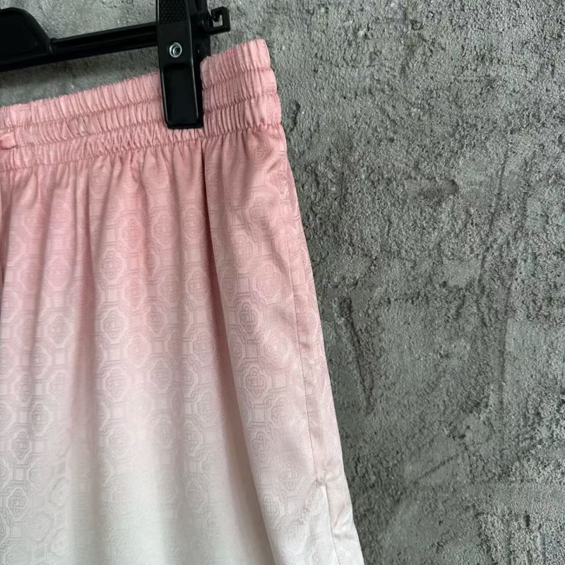 CASABLANCA Spring and Summer Large LOGO Pattern Silk Shorts