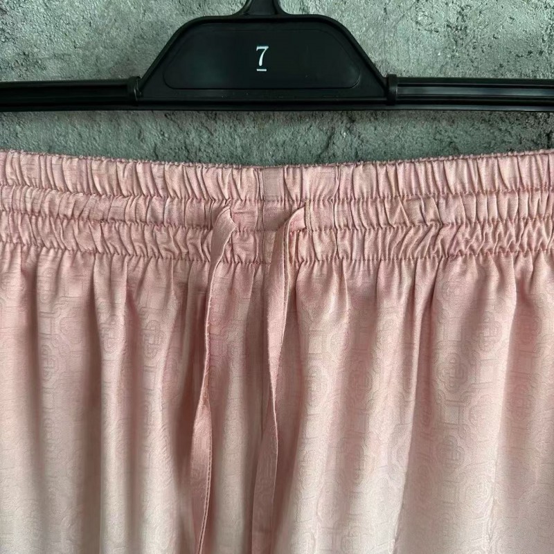 CASABLANCA Spring and Summer Large LOGO Pattern Silk Shorts