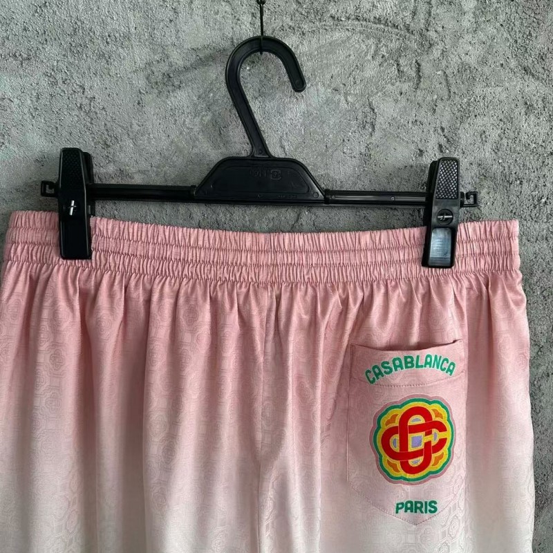 CASABLANCA Spring and Summer Large LOGO Pattern Silk Shorts