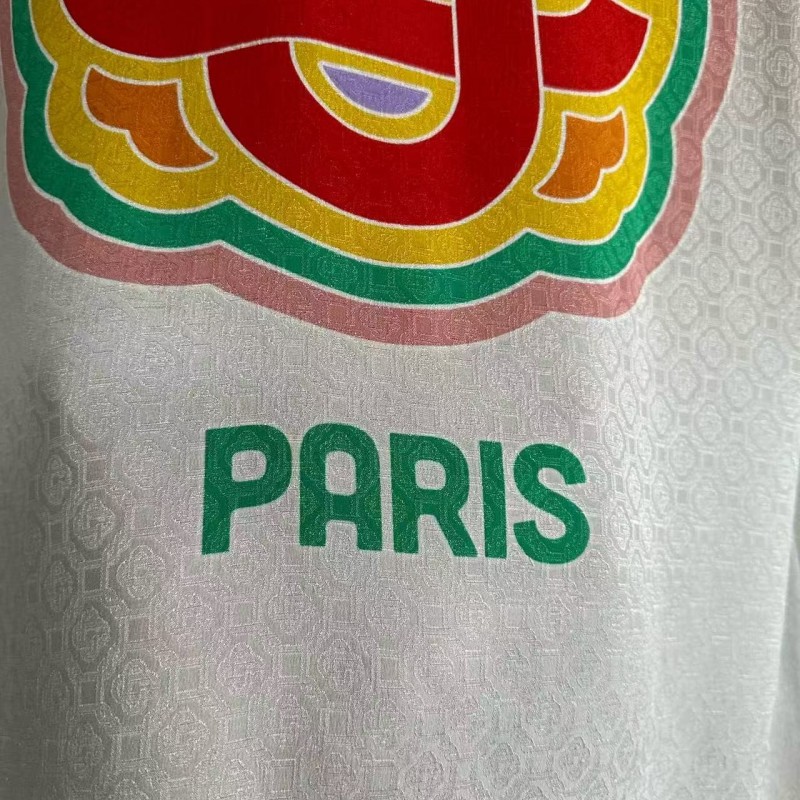 CASABLANCA SpringSummer Large LOGO Pattern Silk T-Shirt