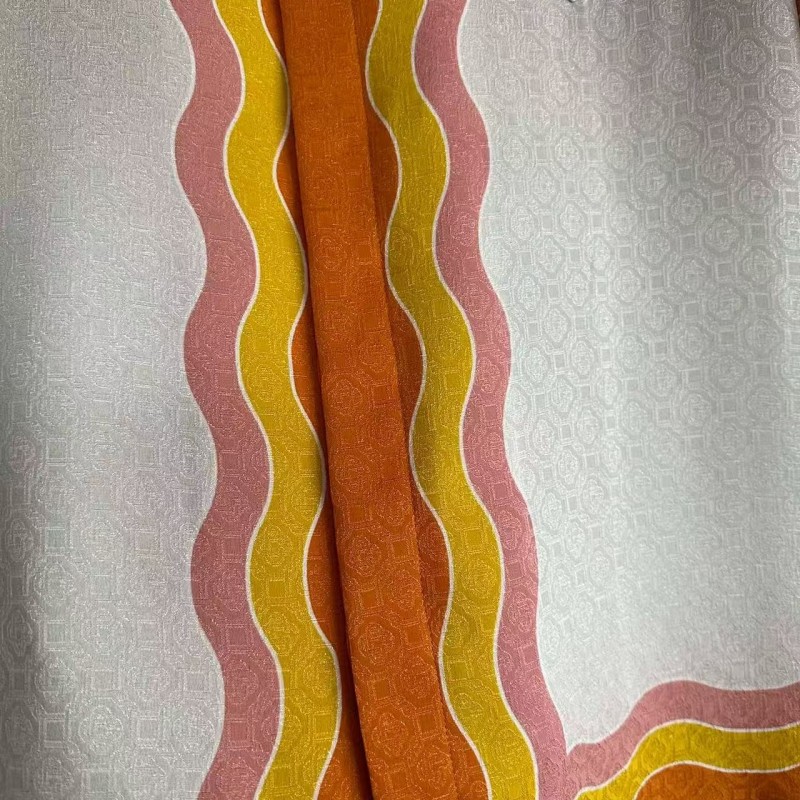 CASABLANCA SpringSummer Large LOGO Pattern Silk T-Shirt