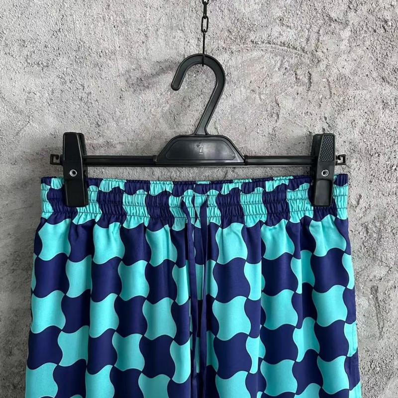 CASABLANCA SpringSummer Geometric Silk Plaid Shorts