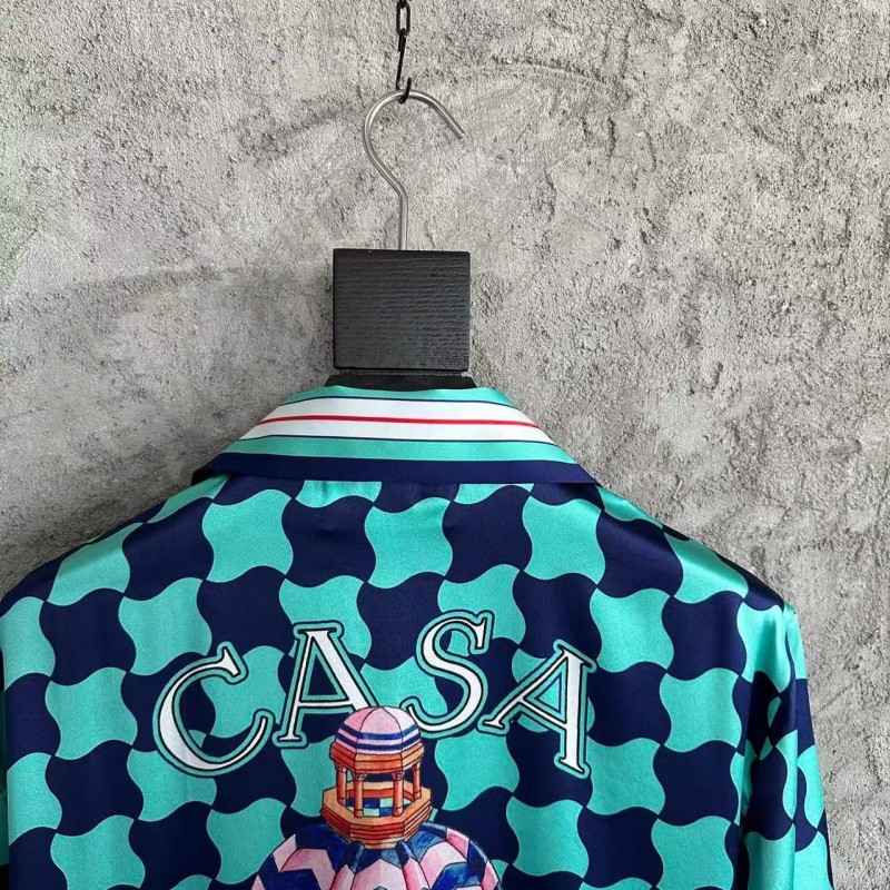 CASABLANCA SpringSummer Geometric Silk Plaid T-shirt