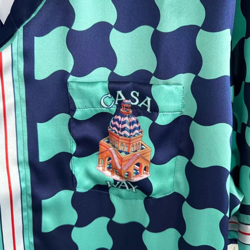 CASABLANCA SpringSummer Geometric Silk Plaid T-shirt