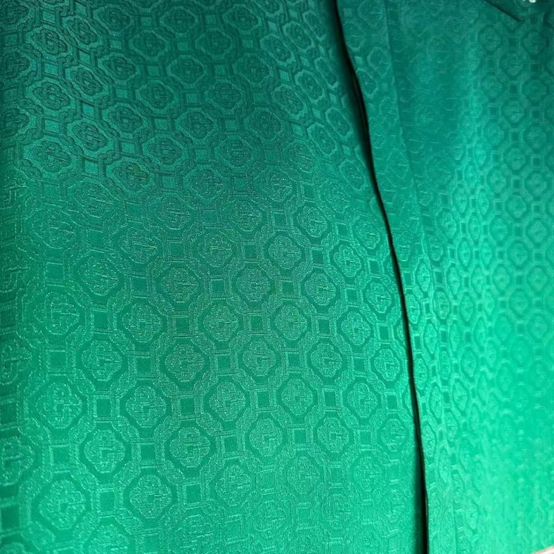 CASABLANCA Green jacquard silk T-shirt