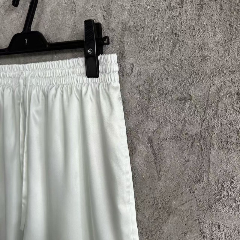 CASABLANCA Colorful portrait pattern silk white shorts