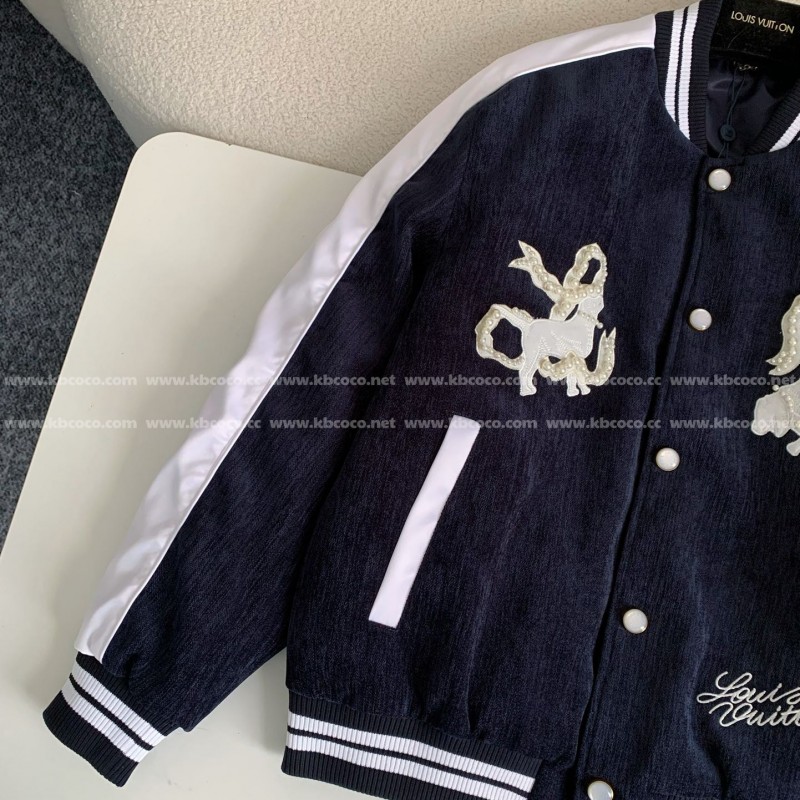 L0*is V*t0n Embroidered printed beaded cotton coat