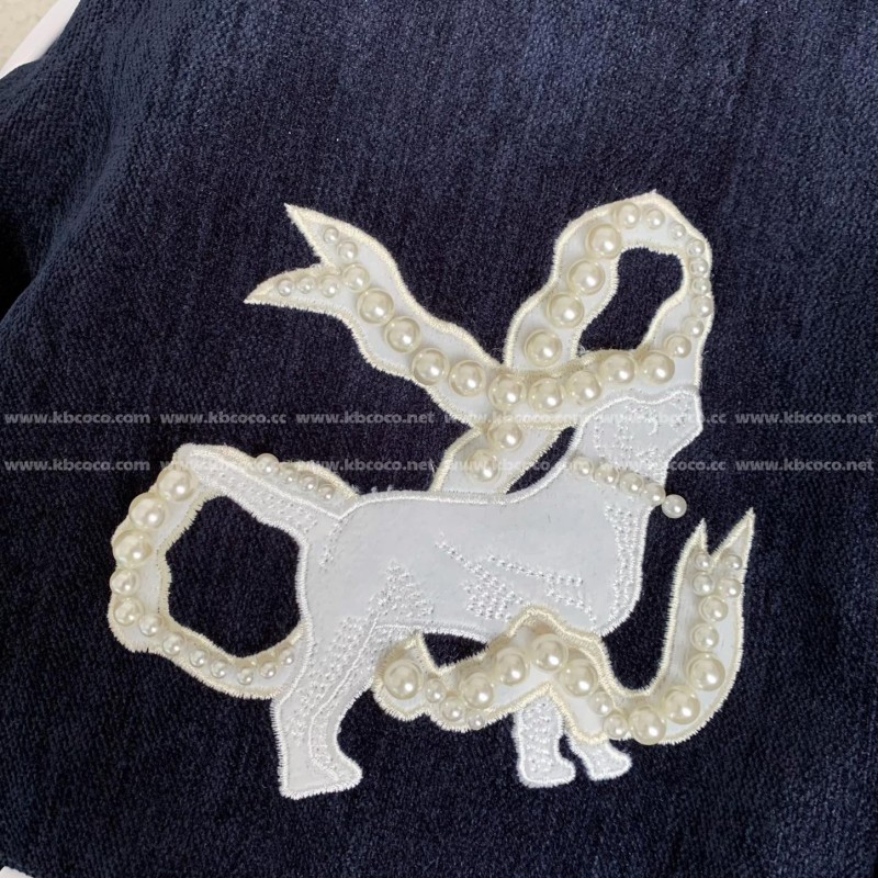 L0*is V*t0n Embroidered printed beaded cotton coat