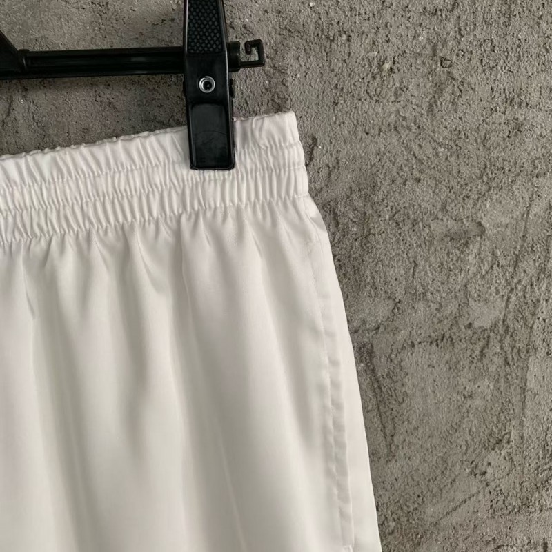 CASABLANCA White silk shorts with glass house pattern