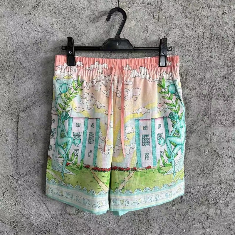 CASABLANCA Thinker linen shorts